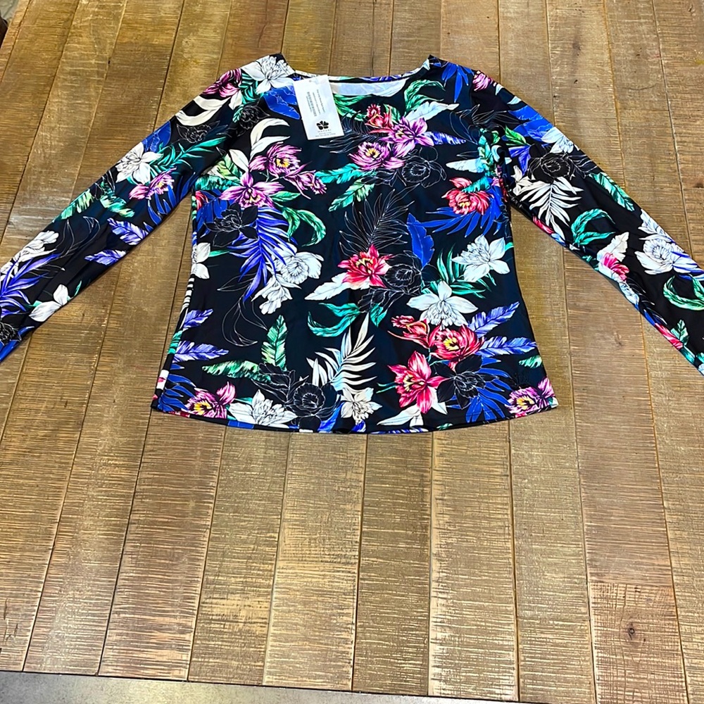 NWT Hapari long-sleeve rash guard, women’s large